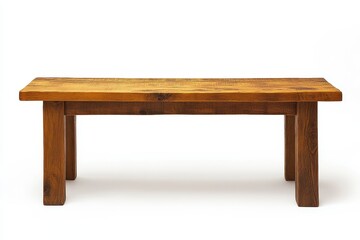 Simple rustic wooden bench