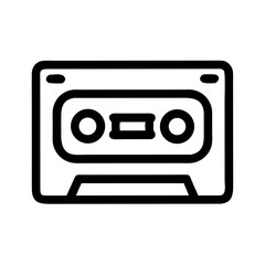 Obraz premium Cassette Tape Icon Representing Vintage Audio and Analog Music Playback