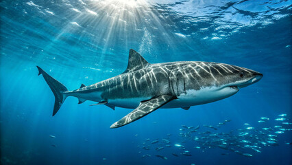 realistic underwater photograph elegant marine life