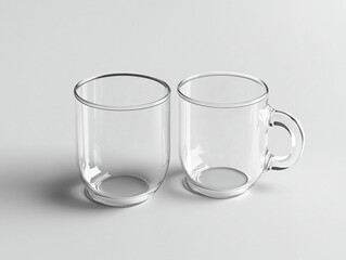 Empty Glass Mugs