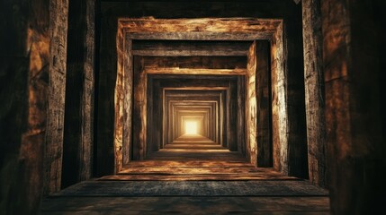 Fototapeta premium Tunnel of light, perspective