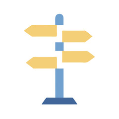Direction Signpost Icon Representing Navigation and Wayfinding Guidance