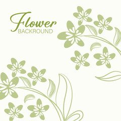green floral background