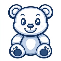 Obraz premium Cute cartoon polar bear