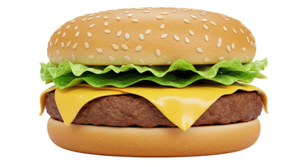 Isolated hamburger on white background