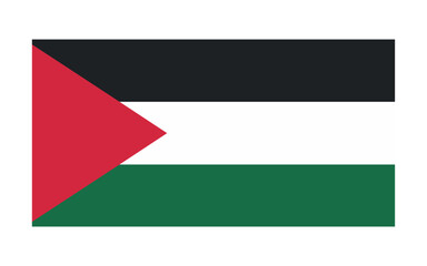 vector illustration, country flag, Palestine flag