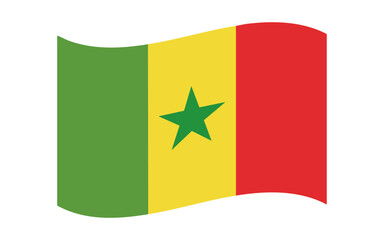 vector illustration, country flag, Senegal flag