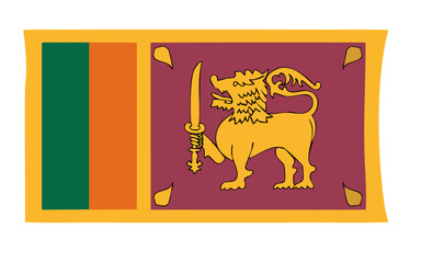 vector illustration, country flag, Sri Lanka flag