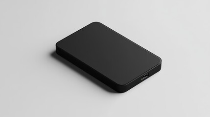 Black portable external hard drive