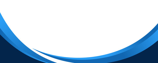 Blue Curved Abstract Business Background with White Space for Corporate Banner or Presentation