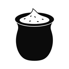 pot of milk vector illustration