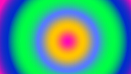 Vibrant concentric circles of blurred rainbow hues