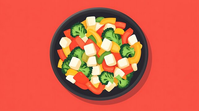 Vegan Tofu Broccoli Stirfry.