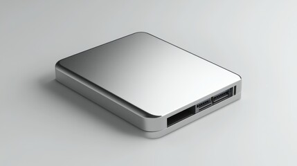 Metallic, rectangular enclosure for external storage device