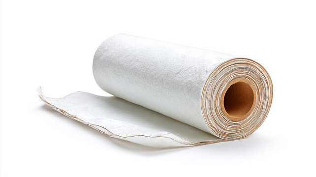 Roll of construction grade geotextile material