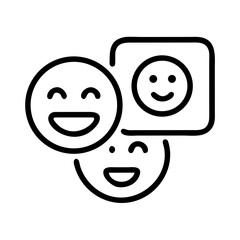Fototapeta premium Happy Face Icon Representing Positive Feedback – Vector Emotion and Expression Symbol