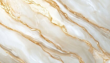 Obraz premium Beige marble texture with golden veins.
