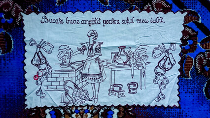 Fototapeta premium vintage postcard with a stamp