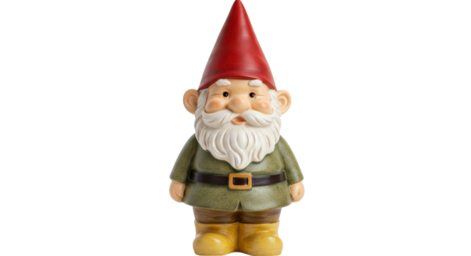 Isolated Garden Gnome Statue