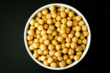 A Bowl of Cooked Healthy Vegetarian Chickpeas