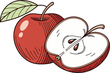 Apple Colored Design Illustration. Apple Inspired Colorful Design. Apple Color Style Graphic Design. Apple Theme Colored Artwork. Apple Color Design Concept. Apple Based Colorful Design Art