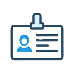 Fototapeta premium ID Badge Icon Representing Professional Identification – Vector Workplace and Access Symbol