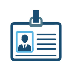 ID Badge Icon Representing Professional Identification &ndash; Vector Workplace and Access Symbol