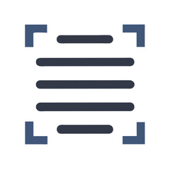 Justified Text Cursor Icon Representing Text Selection – Vector Typography and Editing Symbol