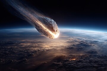 Meteor Entering Earth&rsquo;s Atmosphere Generative AI