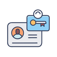 Key Icon Representing Access or Security Credential – Vector Lock and Authentication Symbol