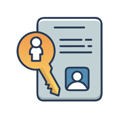 Key Icon Representing Access or Security Credential – Vector Lock and Authentication Symbol