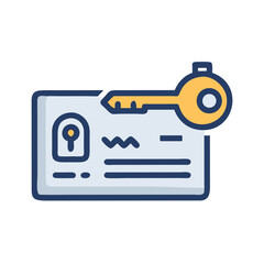 Key Icon Representing Access or Security Credential – Vector Lock and Authentication Symbol