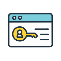 Key Icon Representing Access or Security Credential – Vector Lock and Authentication Symbol