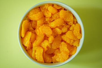  A Bowl of Healthy Mandarin Orange Segments Dessert