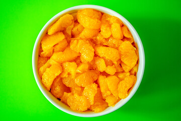  A Bowl of Healthy Mandarin Orange Segments Dessert