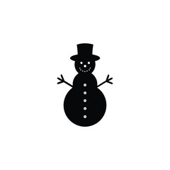 vector illustration of a snowman