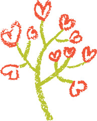 Crayon autumn red leaf icon. Perfect for kindergarten, children, or back to school themes. Vector illustration. Bright and playful design ideal for seasonal educational materials