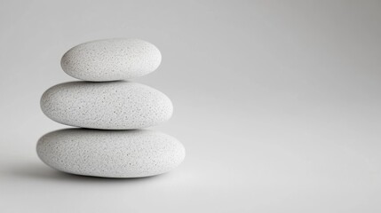 Stacked white stones