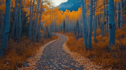 Obraz premium Autumnal Forest Road