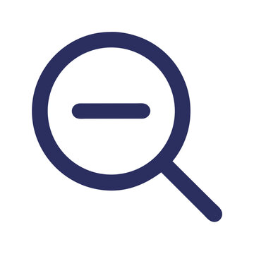 Magnifying Glass Minus Icon &ndash; Zoom Out and Search Function Symbol