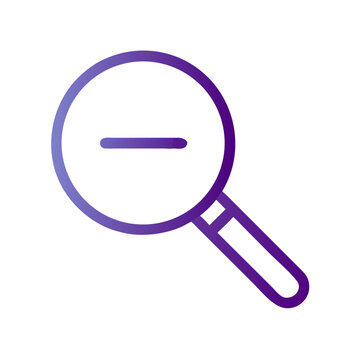 Magnifying Glass Minus Icon &ndash; Zoom Out and Search Function Symbol