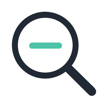 Magnifying Glass Minus Icon &ndash; Zoom Out and Search Function Symbol