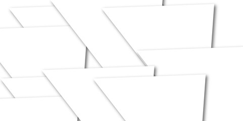 White background, geometric composition abstract. Abstract geometric design with white and black accents. white art paper with layer background. Triangle shape design.	