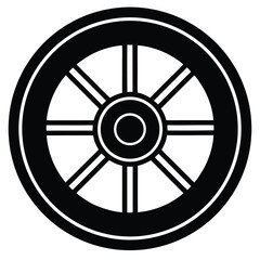 Naklejka premium bus driver element isolated bus wheel on white background
