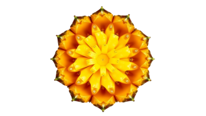 Pineapple fruit pattern yellow tropical food design abstract background wallpaper illustration art exotic on transparent background