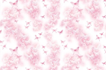 Fototapeta premium pink abstract background with butterfly 