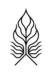 Nature Root Symbol Isolated on White Background