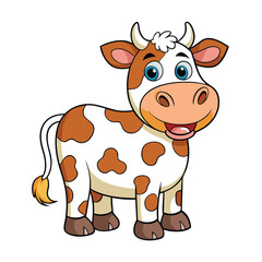 Isolated Cow Illustration High Resolution Vector Graphic for Design Projects