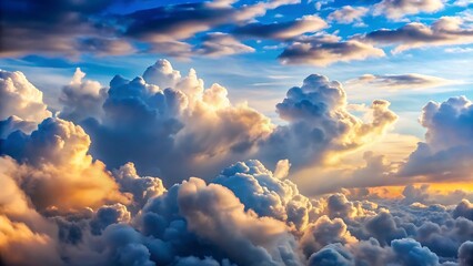 Fototapeta premium Transparent Cloud Formations on White Background – Various Sizes in Minimal Style