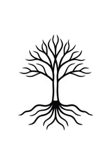 Fototapeta premium Tree Roots Icon on White Background